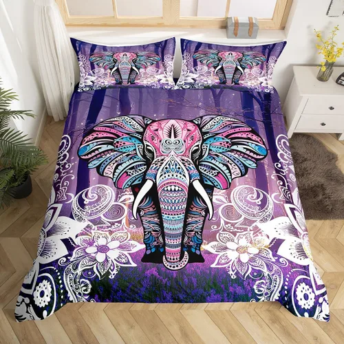 Miniatura 43 de Juego de ropa de cama floral, funda de edredón de flores de iris de colibrí, tamaño matrimonial, jardín, botánico, magnífica, funda de edredón