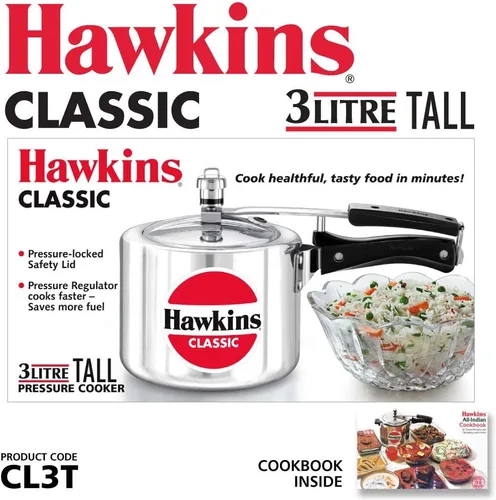 Miniatura 2 de Olla a presión de aluminio Hawkin Classic CL15, pequeña, 0.4 galones, color plateado, Plateado