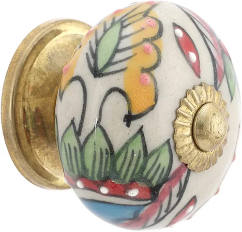Miniatura 17 de Tiradores para tocador - Manejados a mano de cerámica de campo para cajones de armarios de cocina - Tiradores para armario de granja estilo bohemia