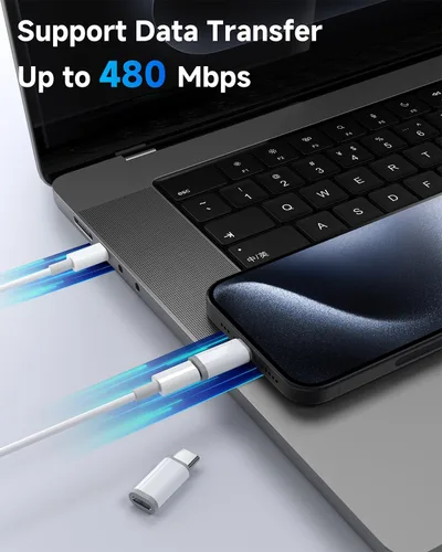 Miniatura 4 de LERTOSEN Paquete de 4 adaptadores Lightning a USB C, carga rápida y sincronización de datos para iPhone 15/16/17 Pro/Pro Max, accesorio adaptador