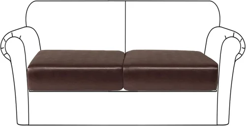 Miniatura 12 de Fundas de cojín de piel sintética para sofá, fundas de asiento de sofá, fundas de asiento de caravana impermeables con parte inferior elástica