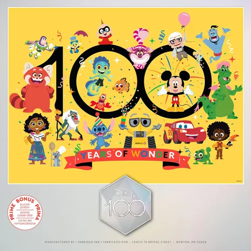 Miniatura 6 de Ceaco - 100 aniversario de Disney - 100 años de maravilla - Rompecabezas de 300 piezas de gran