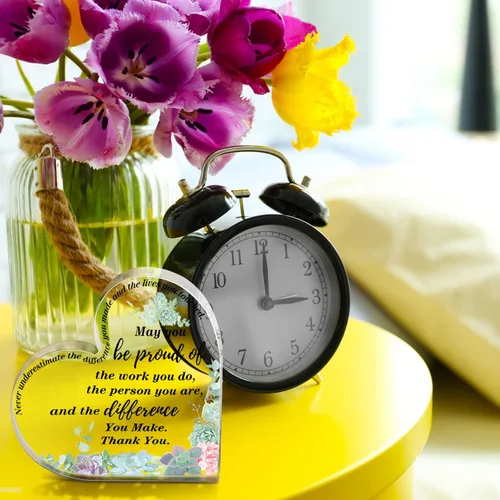 Miniatura 6 de Yinder Regalos de Agradecimiento para Mujeres Regalos de Apreciación de Navidad para Compañero de Trabajo Empleado Enfermera Maestro Placa Acrílica