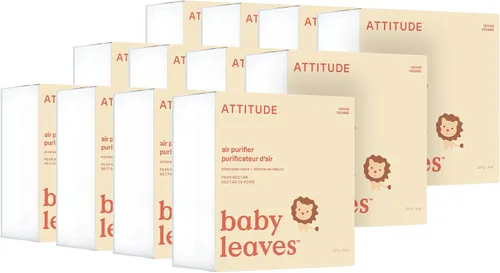 ATTITUDE Purificador de aire para bebés, ambientador de carbón activado, removedor de olores, a base de plantas y minerales, vegano, néctar de pera,