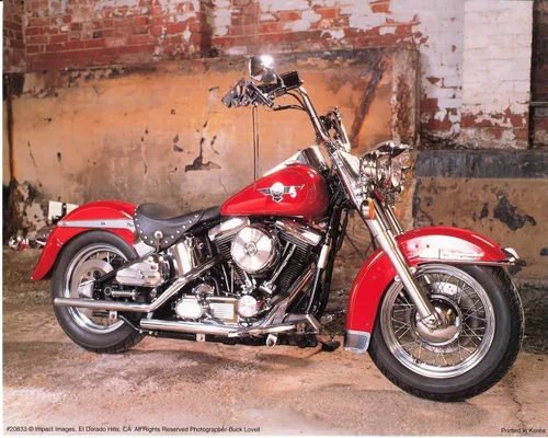 Impact Posters Gallery Póster vintage rojo de Harley Davidson para decoración de pared de motocicleta (16 x 20 pulgadas)