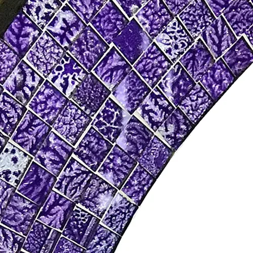 Miniatura 5 de Espejo de pared de mosaico de 24 pulgadas en ultra violeta, espejo de pared decorativo morado (ultra violeta)