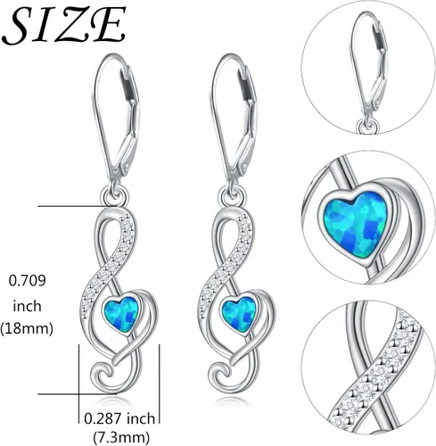 Miniatura 91 de Aretes colgantes de filigrana de plata de ley 925, margarita, loto, flor de rosa, piedra lunar, lágrima para mujer, nudo celta infinito, margarita