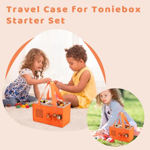 Miniatura 6 de MEILADY-X Estuche para juego de iniciación Toniebox - Bolsa para figuras Tonies Estuche de transporte portátil para caja musical educativa Bolsa