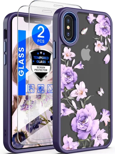 Miniatura 8 de Dretal Funda para iPhone X, iPhone Xs, [probada en caídas de grado militar], parte trasera dura y borde suave, funda protectora de teléfono