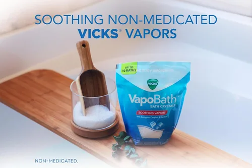 Miniatura 4 de Vicks VapoBath, sales de baño, bomba de baño, cristales de baño no medicados, vaporizadores Vicks reconfortantes, baño de vapor, aromaterapia
