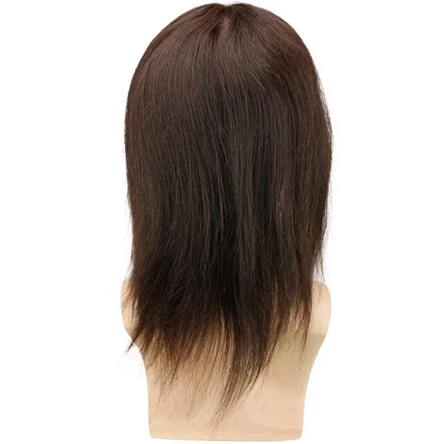 Miniatura 3 de Tupé de cabello humano de 12 pulgadas de largo para hombres, sistema de reemplazo de cabello de 10 x 8 pulgadas, extensiones de cabello para hombre