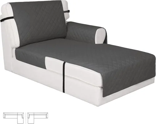 Miniatura 295 de Easy-Going - Funda para sofá, futón y sillón sin reposabrazos, reversible, resistente al agua, para mascotas y niños (azul oscuro/azul claro)