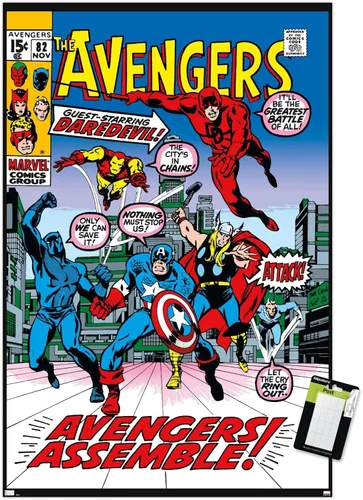 Miniatura 11 de Trends International Marvel Comics - Póster de pared de Avengers #82 Versión con marco de bronce