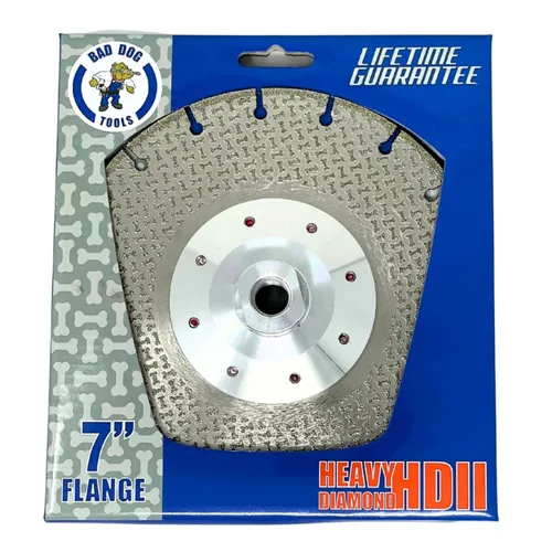 Miniatura 12 de Bad Dog Tools 4.5” Disco de brida Deux (HDII) de diamante para molienda *a ras*, lijado y corte. Uso en hierro, acero, latón, azulejo, piedra