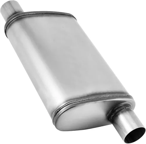 Silenciadores universales de escape de 2.25 pulgadas, silenciador de rendimiento recto de 2.25 pulgadas, resonador de 2.25 pulgadas con acero