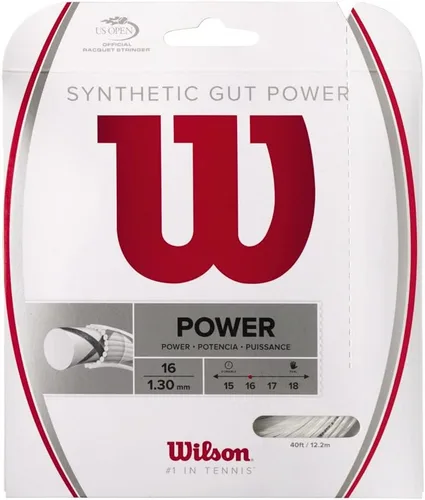 Miniatura 8 de WILSON Synthetic Gut Power - Cordaje para raqueta de tenis, juego y carrete de 200 m, calibre 16 y 17 Negro