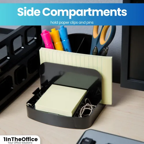 Miniatura 6 de 1InTheOffice Organizador de escritorio de suministros de oficina, organizador de almacenamiento de escritorio de plástico multifuncional, 6