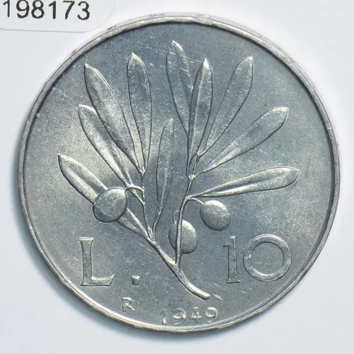Miniatura 2 de Moneda Coleccionable Italia 1949 10 Lire 198173