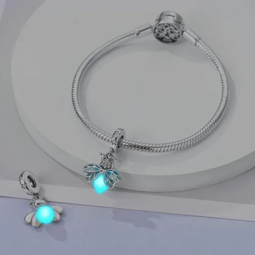 Miniatura 183 de MULA - Dijes de plata de ley 925 para pulseras y collares, colgantes de letras para la familia, cuentas de viaje en avión, dijes de árbol