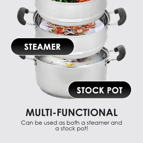 Miniatura 6 de CONCORD - Utensilios de cocina de acero inoxidable de 3 niveles, 9.4 in (compatible con inducción)