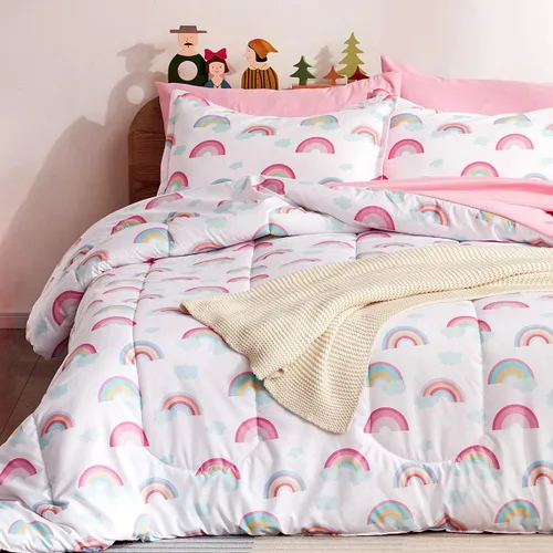 Miniatura 9 de SLEEP ZONE Juego de edredón de 2 piezas para niños y niñas, resistente a la decoloración, lavable a máquina, cohete espacial