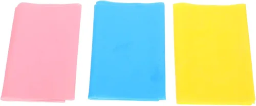 3pcs Resistance Bands Set for Body Stretching and Arm Training, Elastic Yoga Pilates Tension Bands in Blue Yellow Pink for Home Fitness Workout
