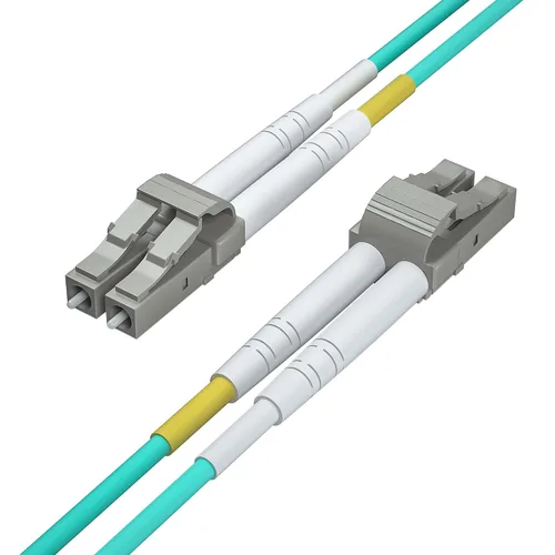 Cable de conexión de fibra OM3 LC a LC de 0.7 ft, puente de fibra multimodo de 10 GB, LC-LC UPC dúplex MMF 50/125um, LSZH, para transceptor SFP,