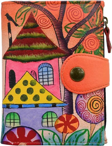 Miniatura 62 de Anna by Anuschka Cartera de mujer pintada a mano de cuero genuino para mujer