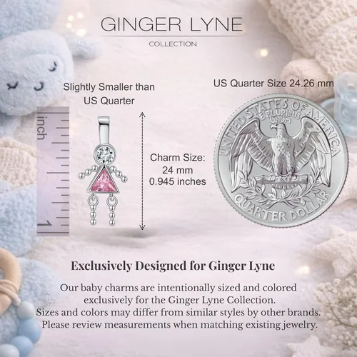 Miniatura 3 de Birthstone Baby Charms for Mom by Ginger Lyne Birthday Kids Boy or Girl Birth Month Pendants for Grandma Family Tree Necklace for Women Cubic