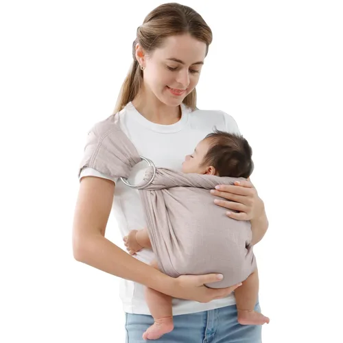 Portabebés de doble anillo para recién nacidos a niños pequeños, de muselina ajustable, soporte para bufanda, regalo ideal para bebés para nuevos