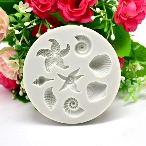 Miniatura 11 de Molde de silicona de chocolate con forma de concha de mar Molde de decoración de pastel de fondant Herramientas para hornear