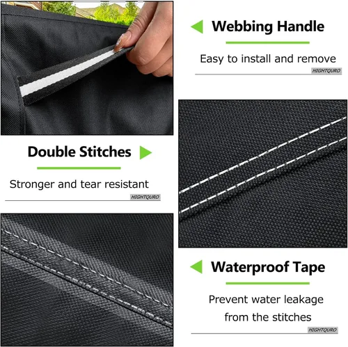 Miniatura 4 de Fundas para muebles de patio impermeables, resistentes 600D, fundas para muebles de exterior para sofá seccional exterior, resistente al desgarro