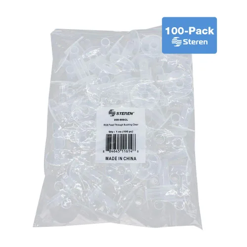 Miniatura 2 de Steren Buje de alimentación simple RG6 transparente - Paquete de 100