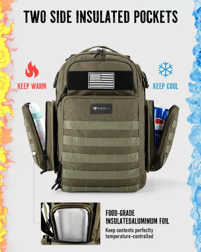Miniatura 2 de Dinictis Mochila de pañales de 40 L para papá, bolsas de pañales de viaje para hombres, accesorios de bebé para papá, verde selva Verde
