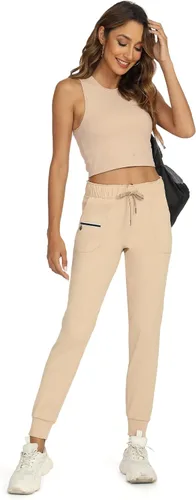 Miniatura 6 de Haowind - Pantalones deportivos para mujer con bolsillos y cintura elástica, cómodos pantalones de deportivos de descanso para deportes, gimnasio