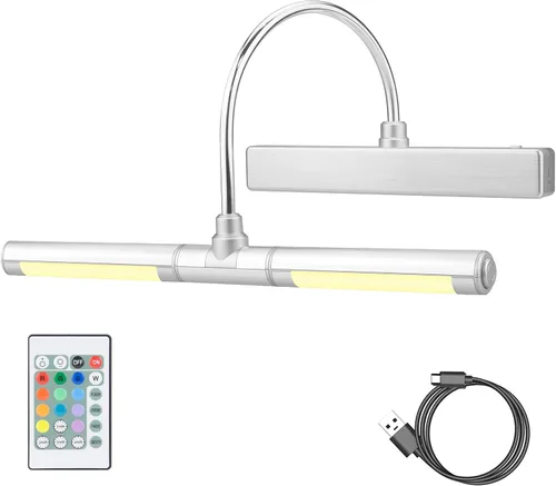 Miniatura 8 de LUXSWAY - Iluminación LED inalámbrica para marcos de fotos, iluminación recargable para exhibición de arte, clip para cuadros, luces para sobre
