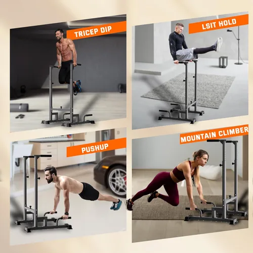 Miniatura 6 de Dip Bar Attachment for 2"x2" Squat Rack, Heavy Duty Power Rack Attachment with 5/8" or 1" Hole