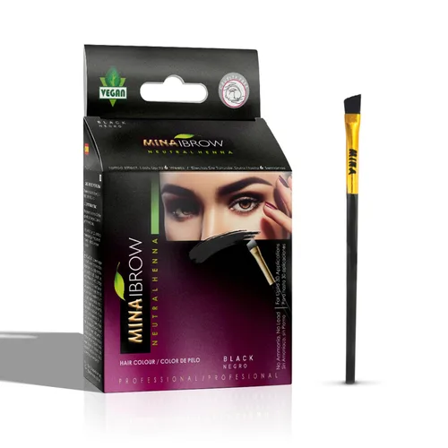 Miniatura 19 de MINA iBrow Kit de Color de Henna Profesional para Cabello con Paquete Combinado de Pincel Cubre Cabello Canoso - Dura hasta 6 semanas Sin