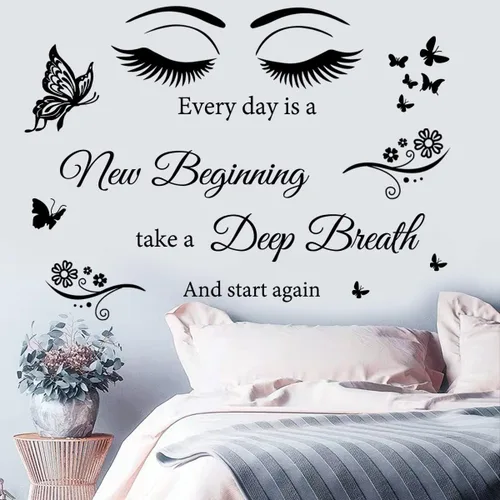 Miniatura 8 de Pegatina de pared con citas positivas inspiradoras, arte inspirador para mujeres y niñas, dormitorio, sala de estar, regalos de aliento