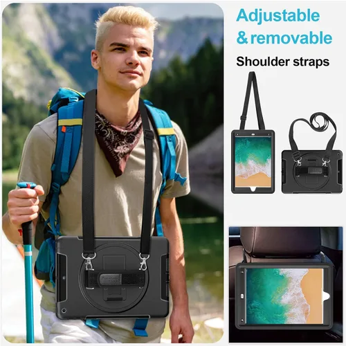 Miniatura 5 de Funda para iPad de 6ª/5ª generación de 9.7 pulgadas: Funda de TPU para iPad 9.7 (2018/2017) y iPad Air 2 de 9.7" con protector de pantalla - Soporte