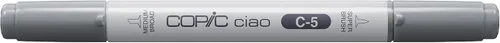 Copic Marcadores C5 Ciao con punta reemplazable, gris frío Nº 5 Gris frío 5
