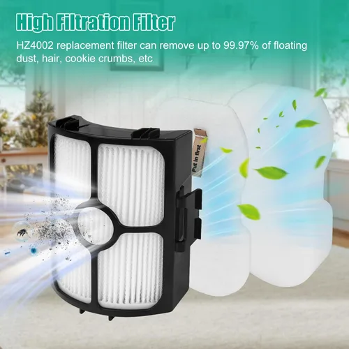 Miniatura 5 de HZ4002 Filtros de repuesto para aspiradora Shark HZ4002 con cable, 12 piezas, kit de accesorios, 4 filtros de espuma y fieltro, 4 cartuchos