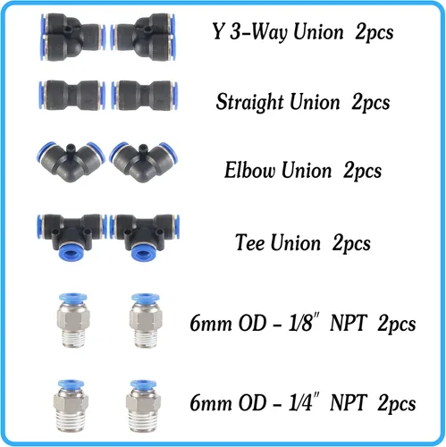 Miniatura 3 de Kit de tubo de aire neumático MSAEIQUN, poliuretano negro, tubo de poliuretano PU, kit de tubería de aire, 6 mm DE x 4 mm DI, 10 metros 32.8 pies