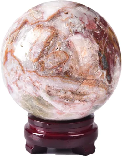 Miniatura 141 de JIC Gem Esfera de cristal de cuarzo Pietersite, bola de cristal decorativa azules y marrones dorados para meditación, decoraciones de mesa