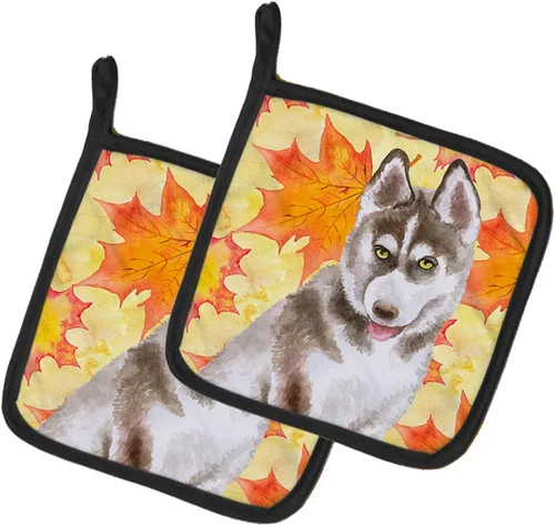 Miniatura 321 de Caroline's Treasures BB9655PTHD - Juego de soportes para ollas de cocina resistentes al calor, almohadillas calientes para horno, 7 1/2 x 7 1/2