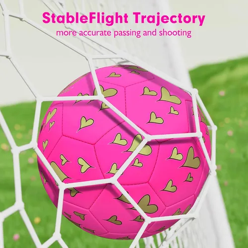 Miniatura 5 de Soccer Balls Size 3 for Girls Soccer Ball for Kids Aged 4-6 6-8 Beginners Outdoors Sports Ball Recreation Playing Ball Birthday Christmas Back to