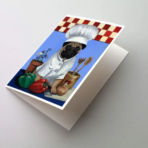 Miniatura 217 de Caroline's Treasures PPP3013GCA7P - Tarjetas de felicitación y sobres para mascotas de Basset Hound Teacher, paquete de 8 tarjetas en blanco
