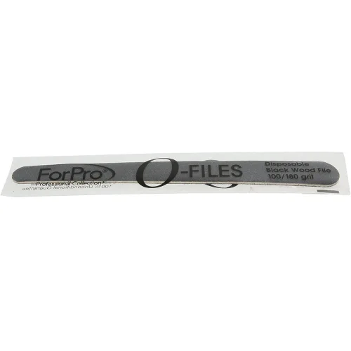 Miniatura 3 de ForPro Professional Collection O-Files - Tableros de madera, negro, grano 100/180, limas de uñas de manicura y pedicura, 6 pulgadas de largo x 0.75