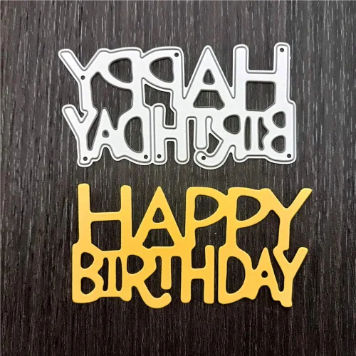 Miniatura 8 de Katutude Troqueles de feliz cumpleaños para hacer tarjetas, troqueles de corte para álbumes de recortes, letras de metal troqueladas en relieve