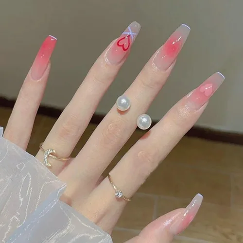 Miniatura 3 de Adhesivo holográfico 3D de estilo simple, diseño de estrellas y líneas de corazón de amor, para mujeres y niñas, decoración de dijes de manicura